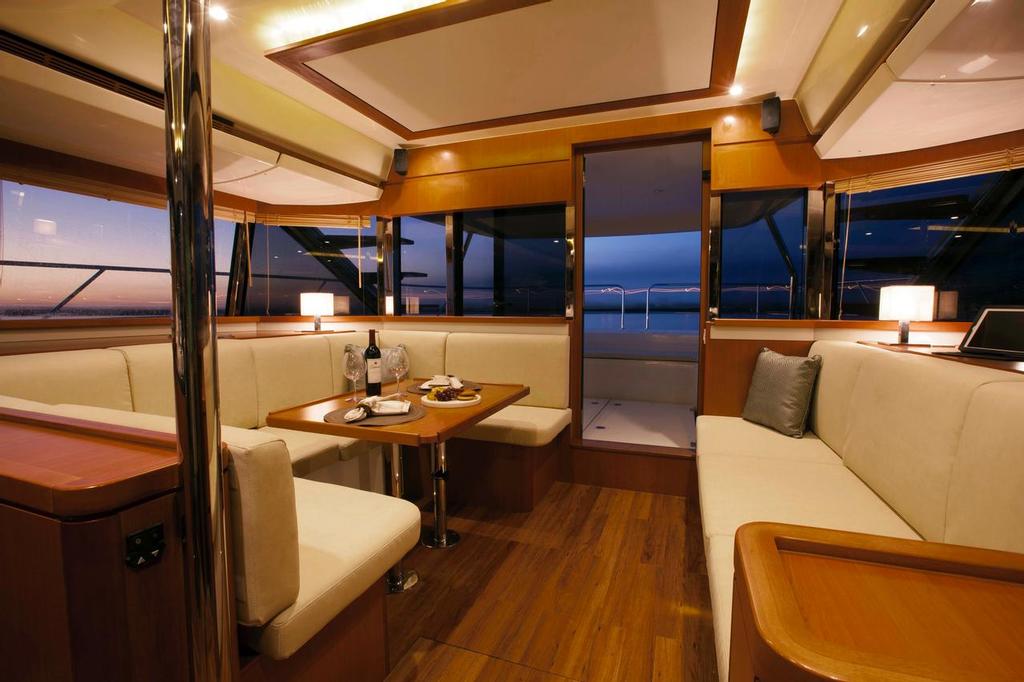 484 saloon and galley © Multihull Central